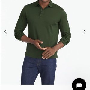 Untuckit Black Wrinkle-Free Long-Sleeve Damaschino Polo